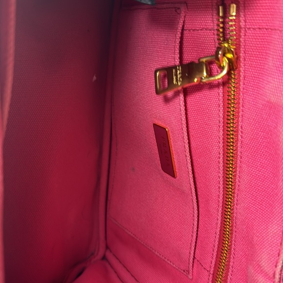 Prada Canapa Hand Bag and with Crossbody Strap in Pink - Picture 5 of 10